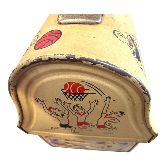 1950 American Thermos Bottle Co School Days Junior High Band Metal Lunchbox READ - Picture 13 of 14